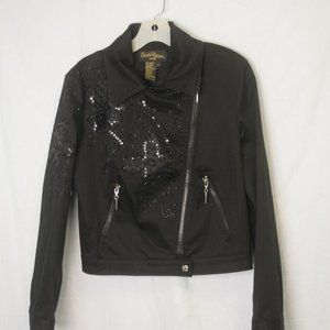 Black Beaded  & Applique Jacket